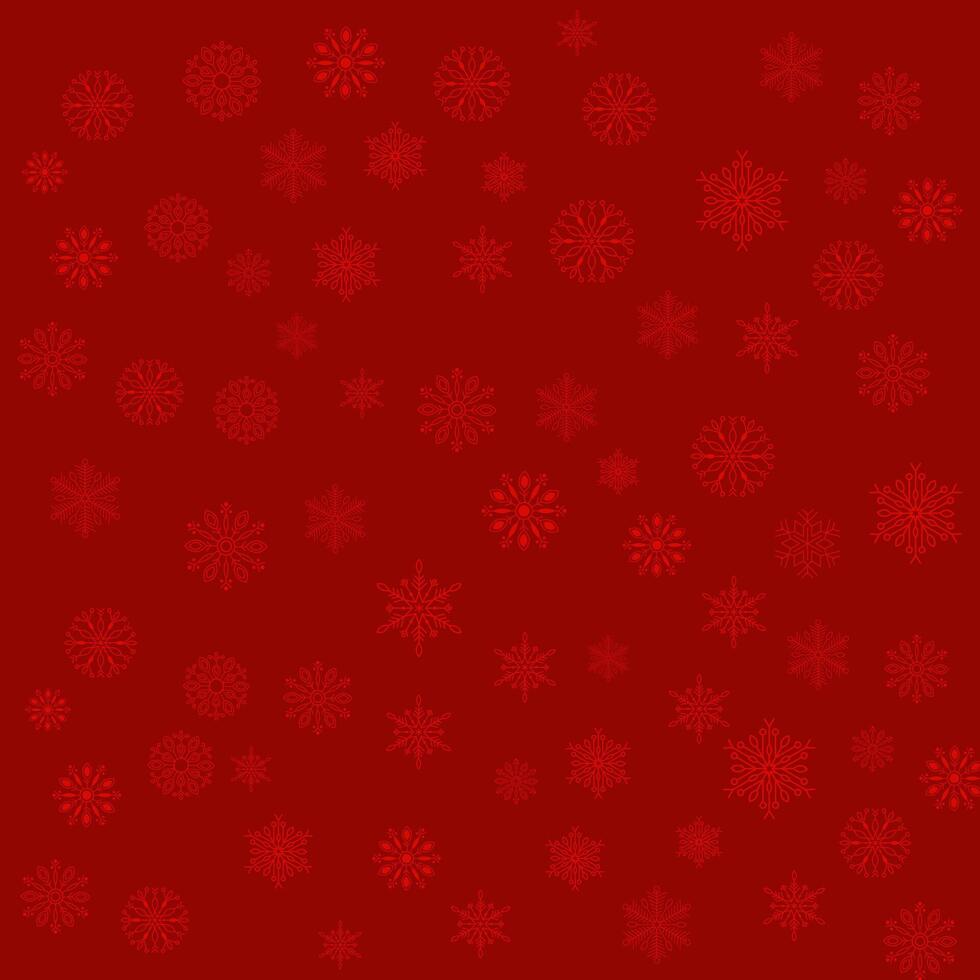 dekorativ rot Weihnachten Hintergrund mit Schneeflocken Vektor