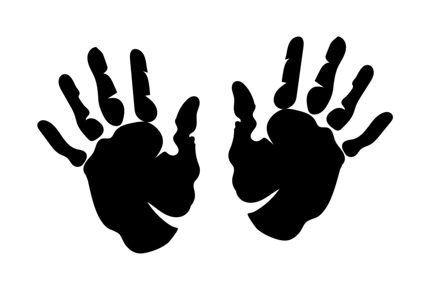 öffnen Hand drucken Silhouette Vektor Illustrator