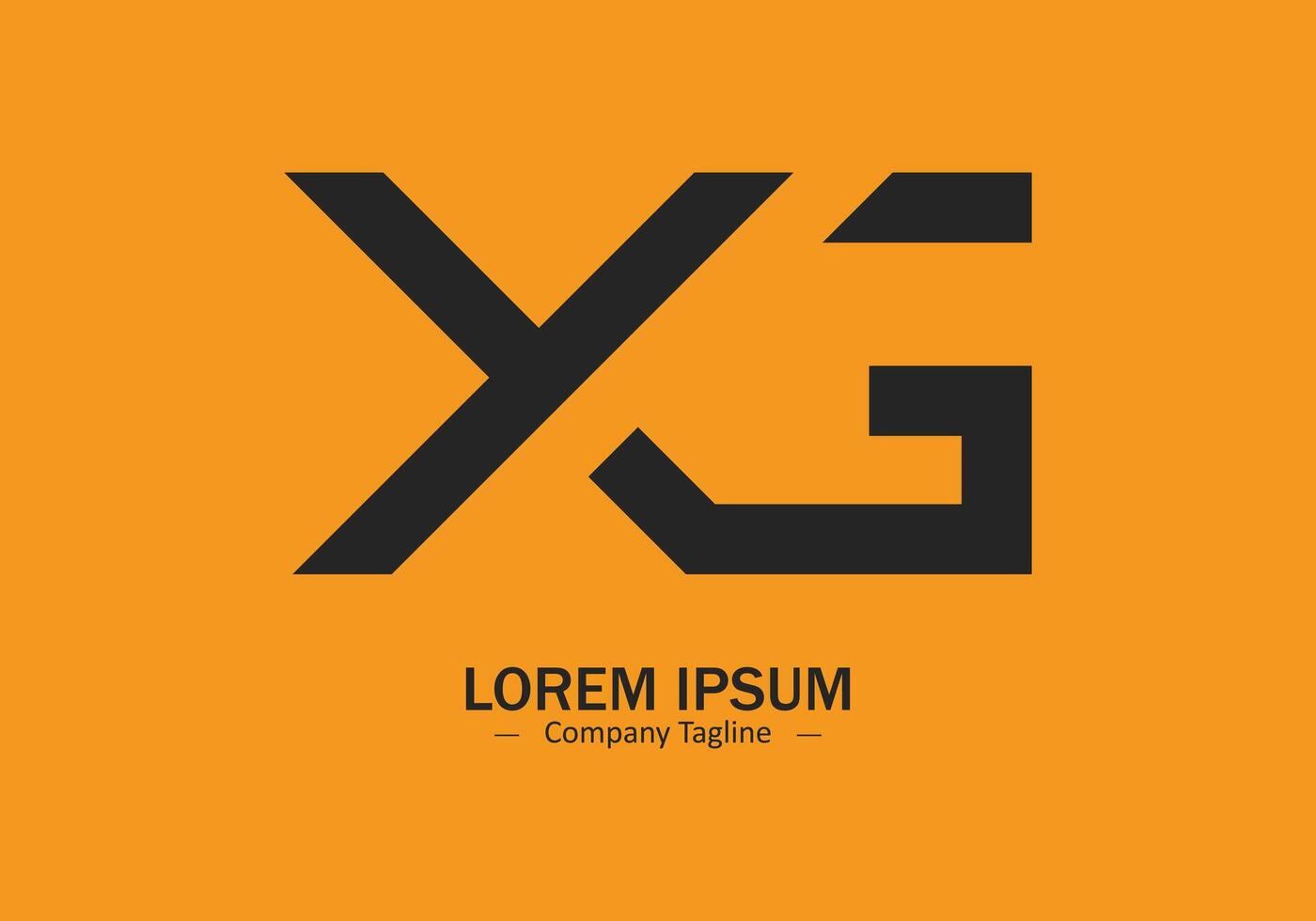 professionell elegant trendig grymt bra konstnärlig yg eller xg första baserad alfabet ikon logotyp vektor