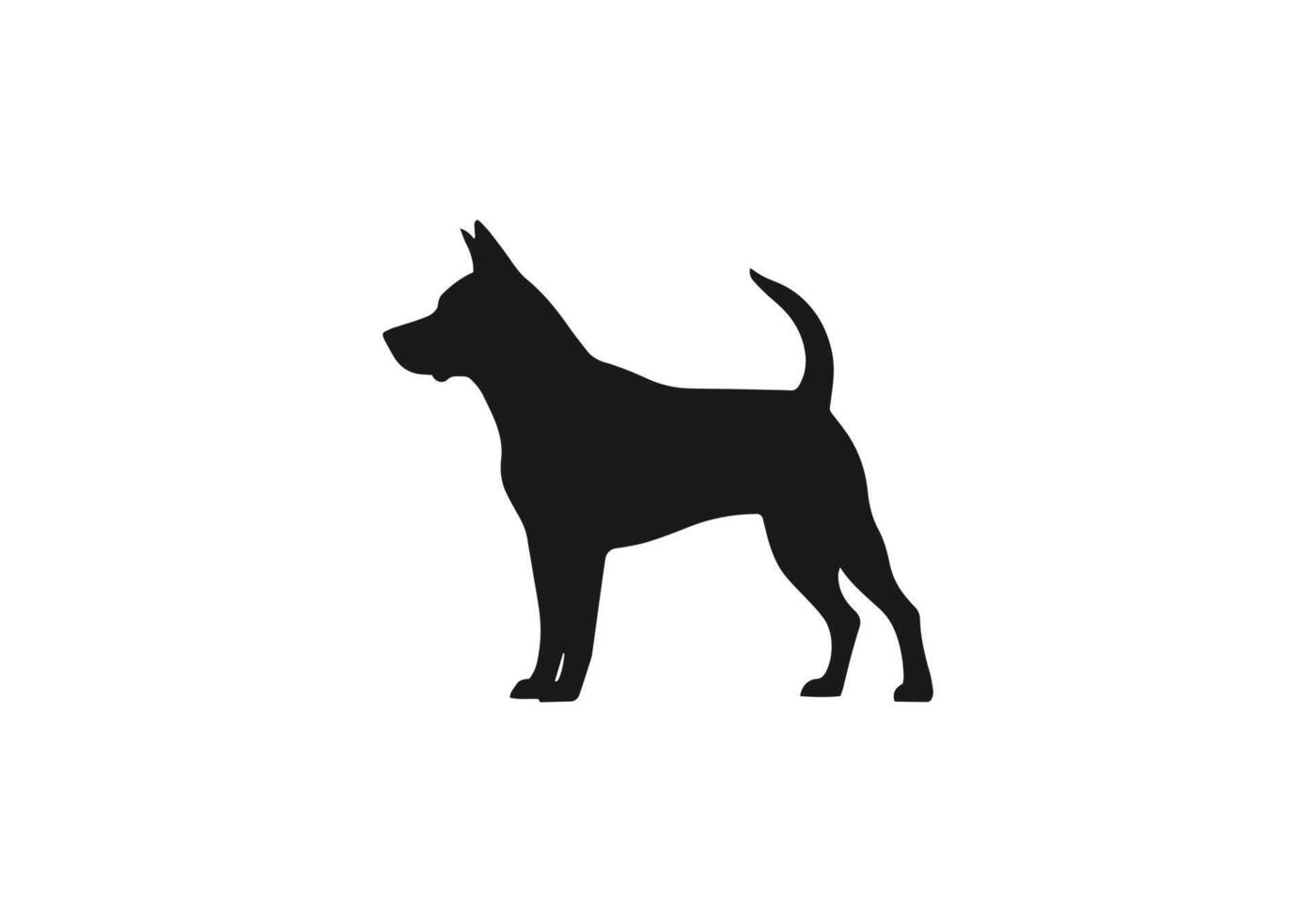 Logo von Stier Hund Symbol Vektor Silhouette isoliert Design