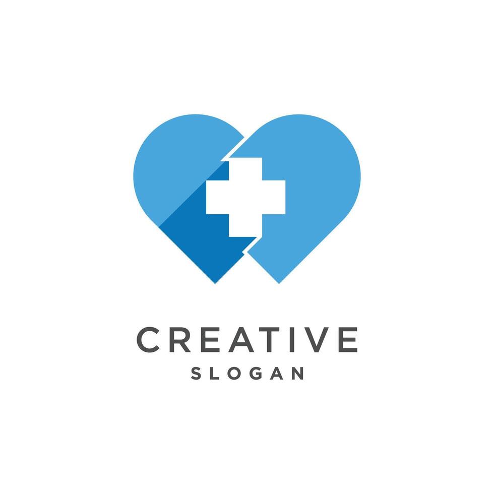 medizinisch Logo mit kreativ Element Stil Prämie Vektor