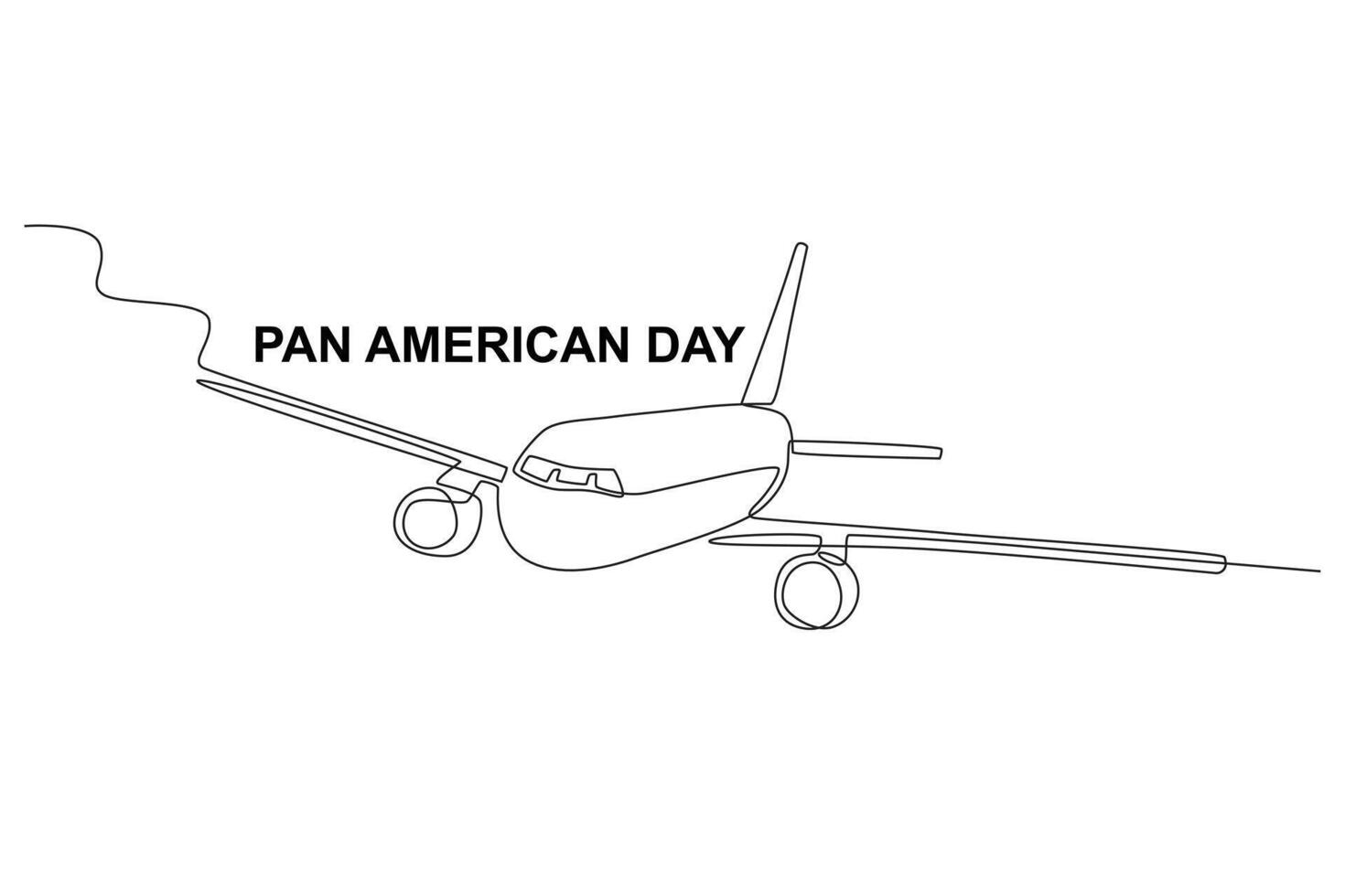 Flugzeug landet zum schwenken amerikanisch Tag vektor