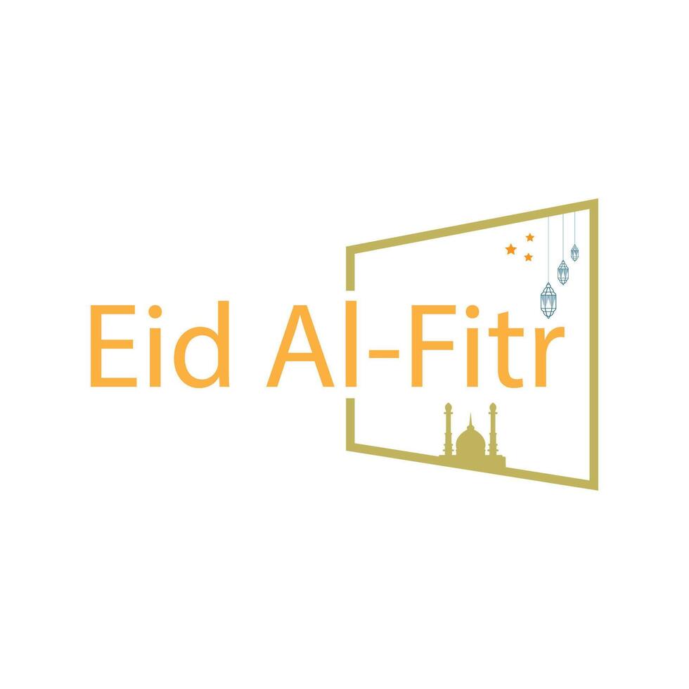 eid al fitr Logo und Symbol Illustration Design vektor