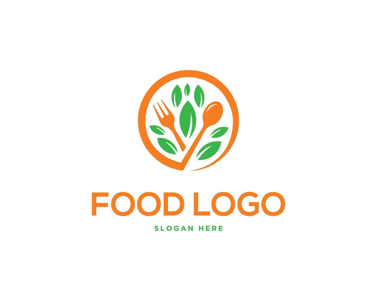 gesund Essen Logo Design kreativ Vektor Vorlage.