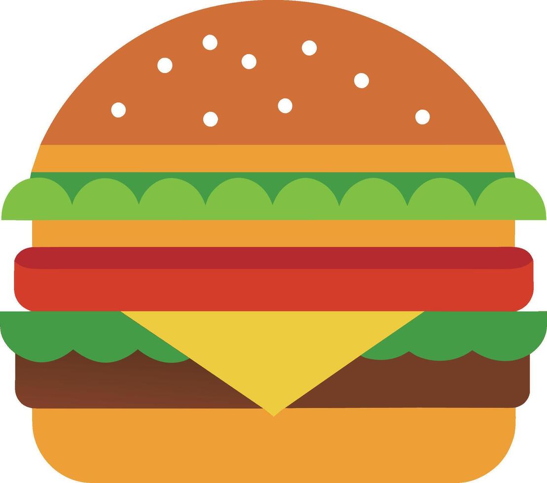 Käse Burger Vektor Symbol Illustration