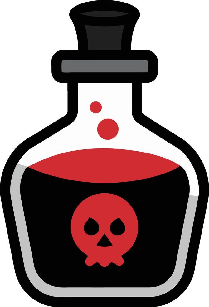 vergiften rot Flüssigkeit Symbol Vektor Illustration