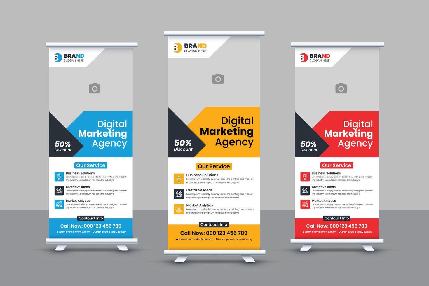 korporativ Digital Marketing aufrollen Banner Design Vorlage vektor