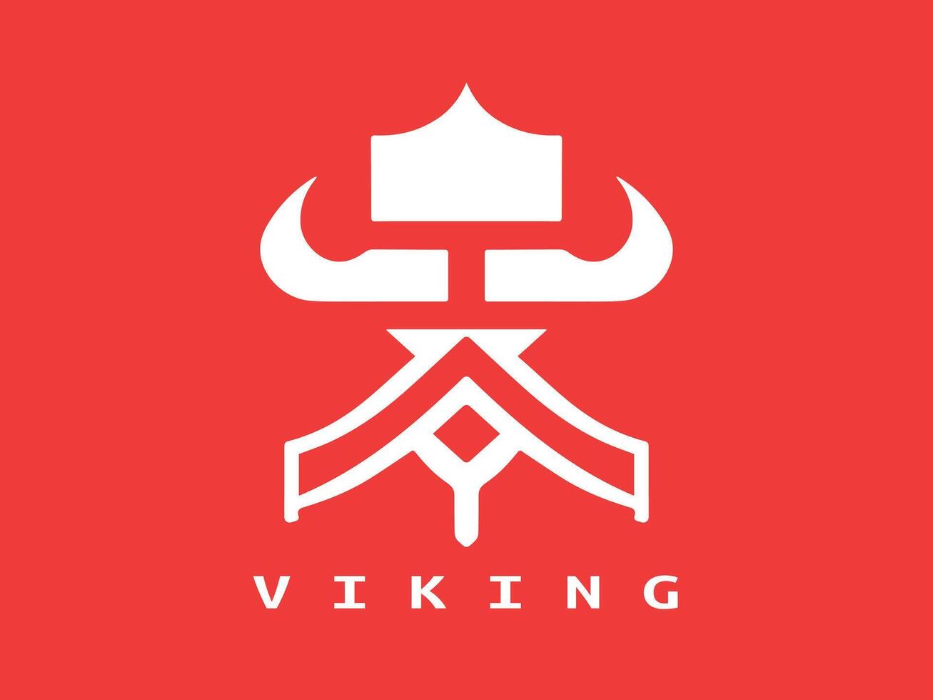 Wikinger Logo Design Symbol Symbol Vektor Illustration.