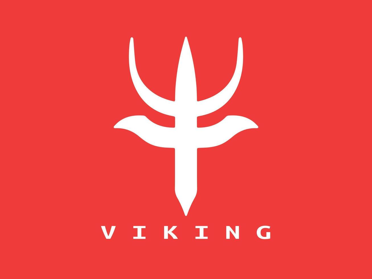 Wikinger Logo Design Symbol Symbol Vektor Illustration.