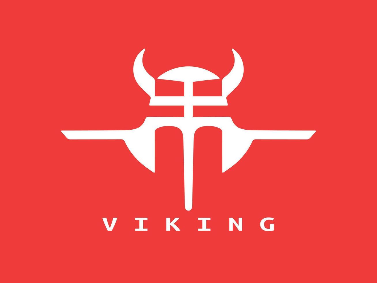 Wikinger Logo Design Symbol Symbol Vektor Illustration.