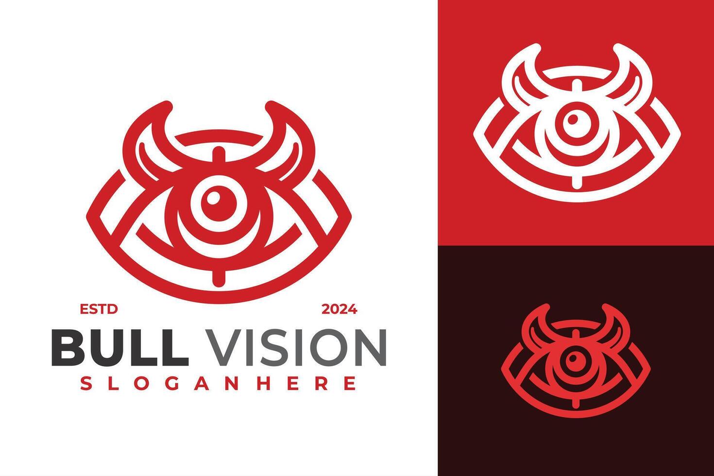 Stier Auge Vision Logo Design Vektor Symbol Symbol Illustration