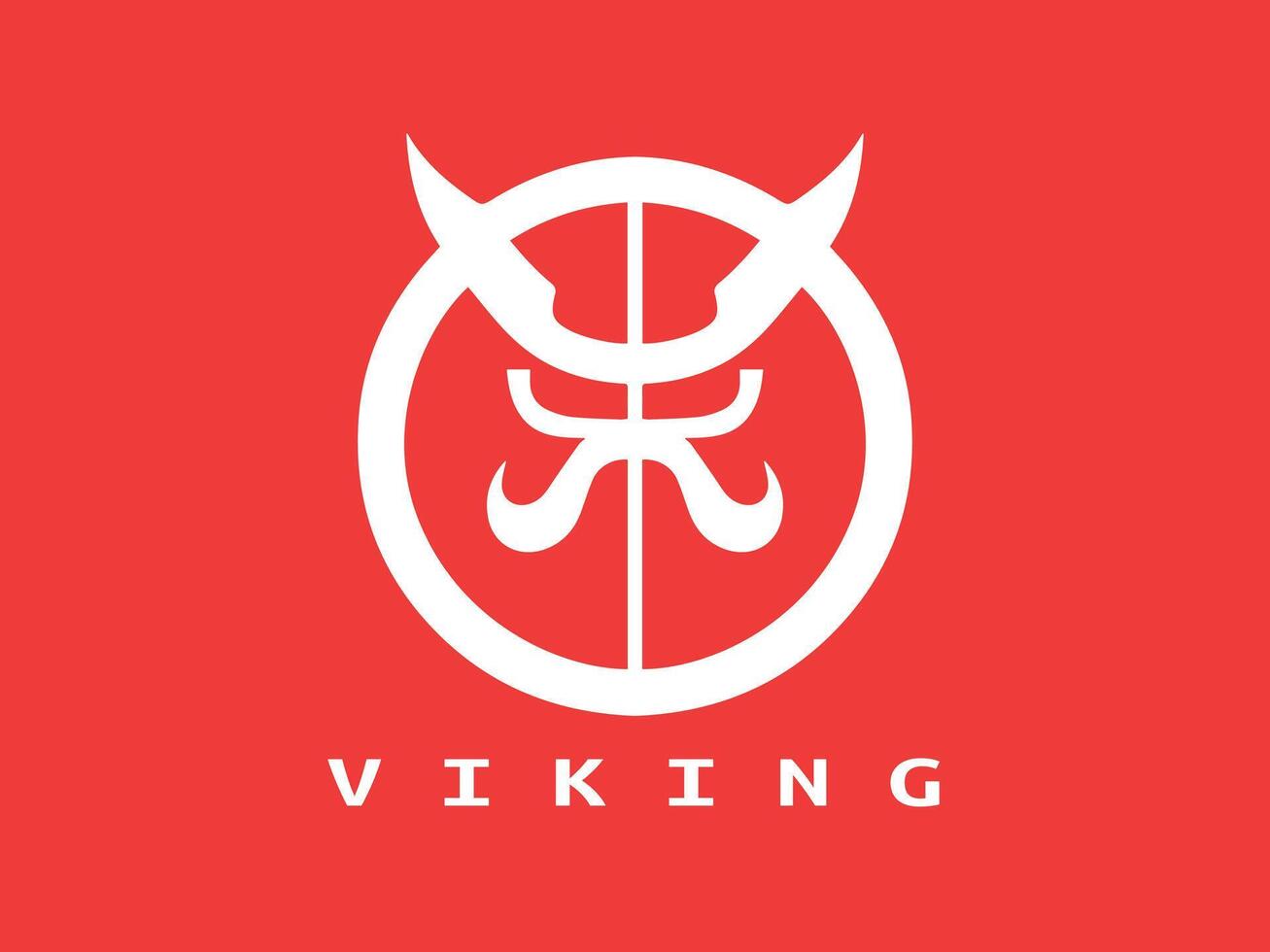 viking logotyp design ikon symbol vektor illustration. mänsklig viking logotyp design mall.