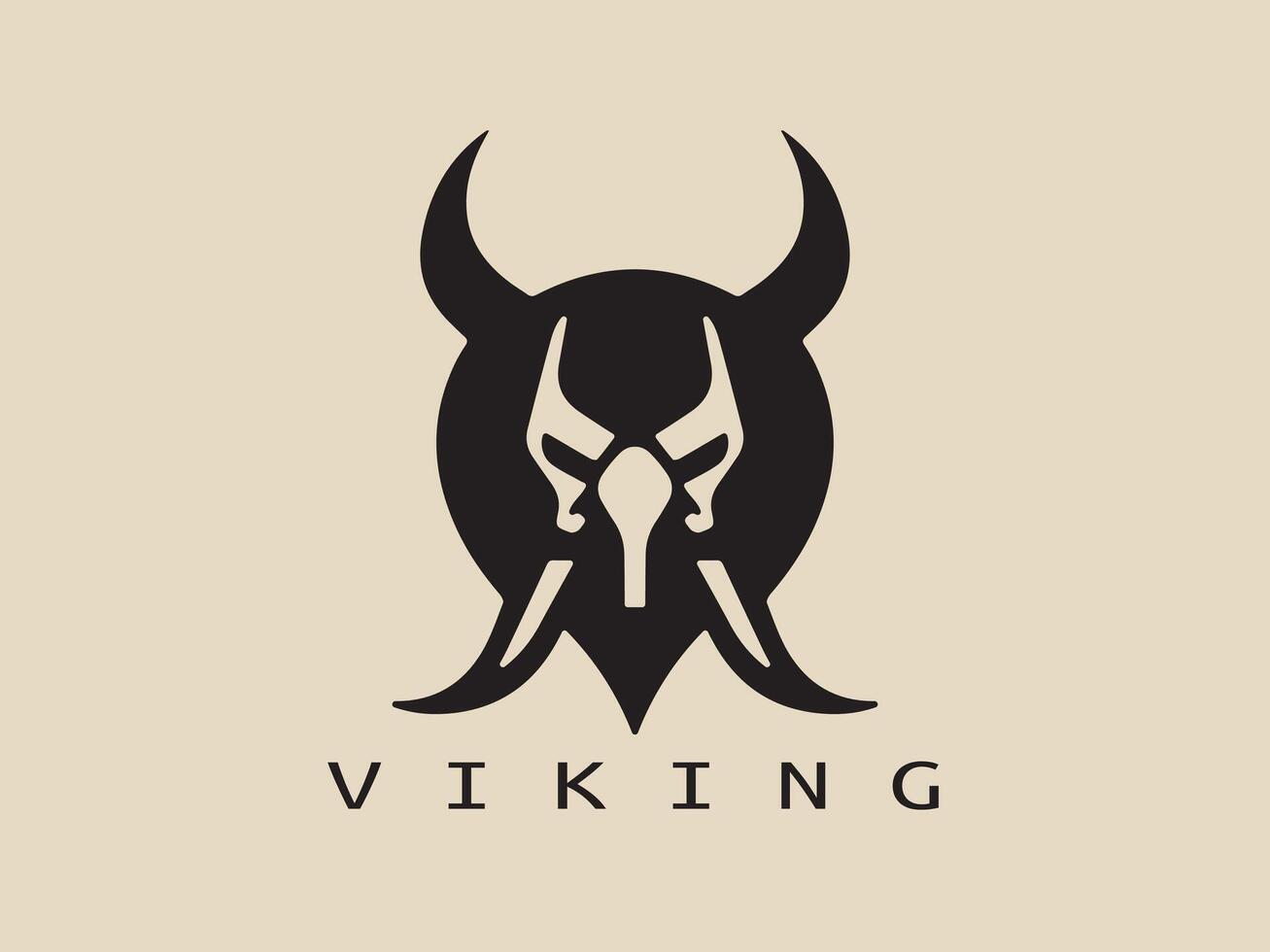 Wikinger Logo Design Symbol Symbol Vektor Illustration.