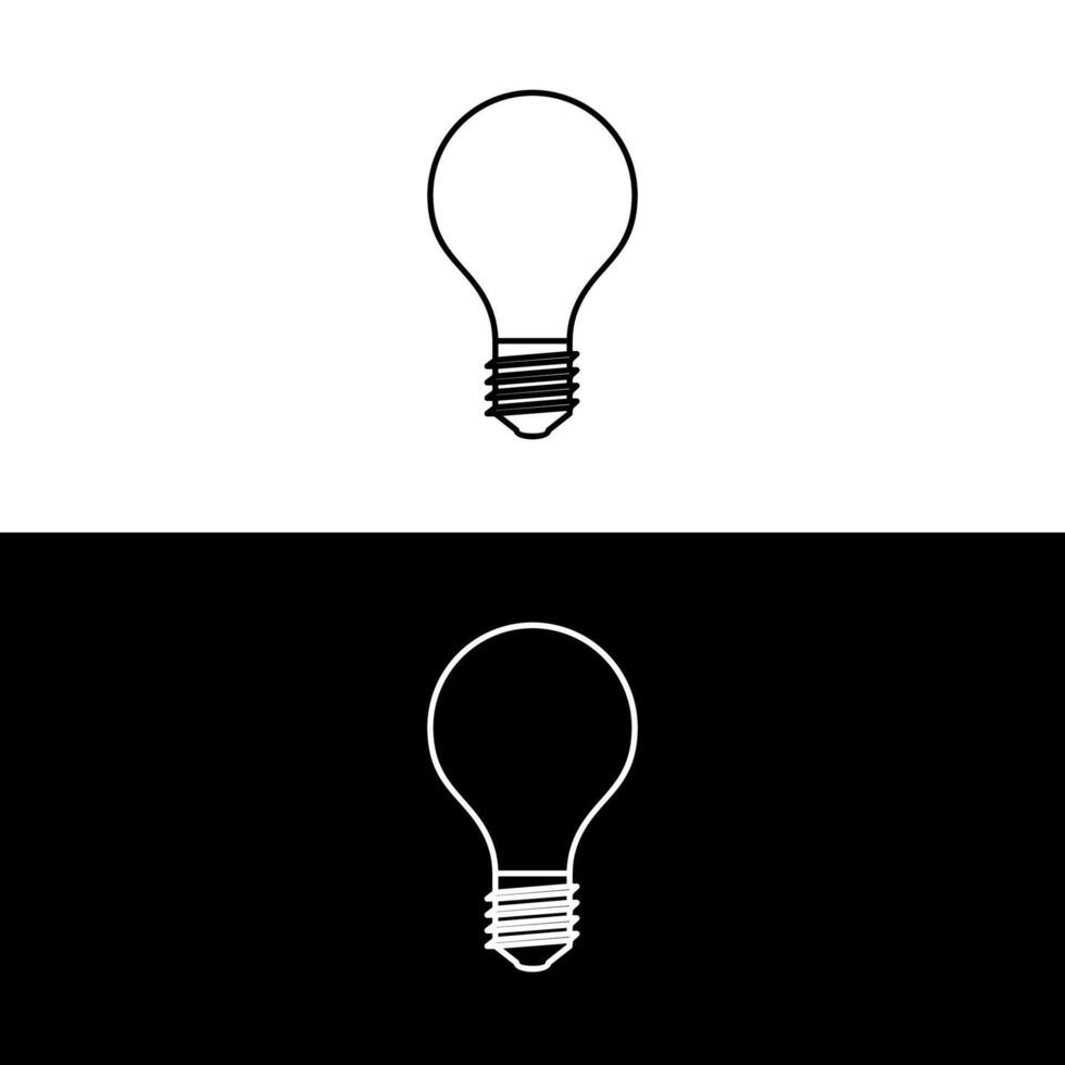 Glühbirnenlinie Symbolvektor, isoliert auf weißem Hintergrund. Ideenzeichen, Lösung, Denkkonzept vektor