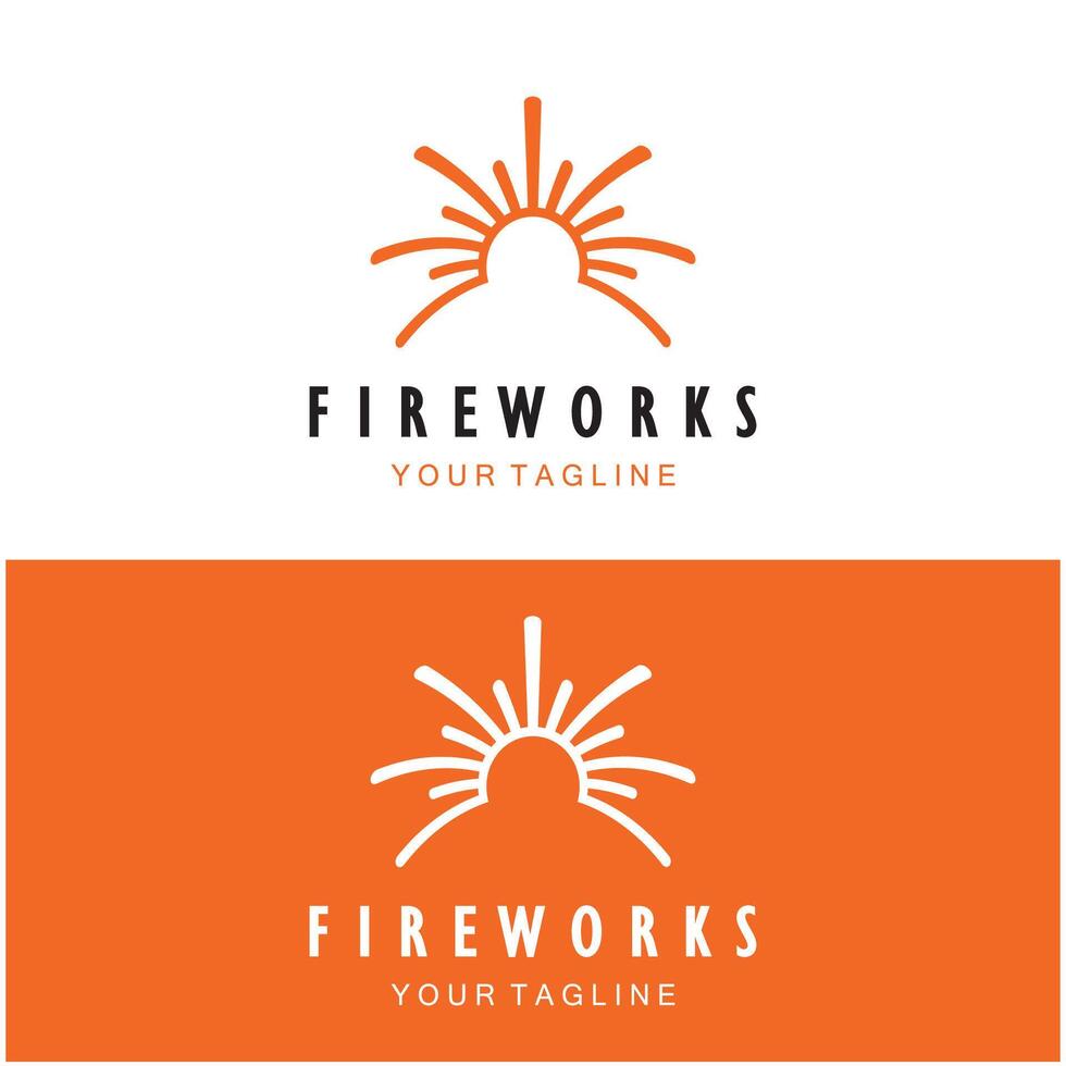 Feuerwerk Logo Design mit kreativ bunt Funken im modern style.logo zum Geschäft, Marke, Feier, Feuerwerk, Böller vektor