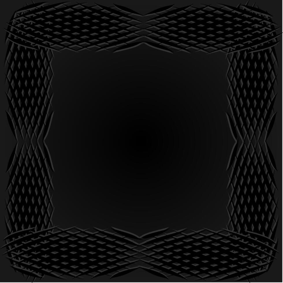 stilvoll abstrakt Rahmen im das bilden von Linien und Muster gezeichnet auf ein grau Hintergrund vektor