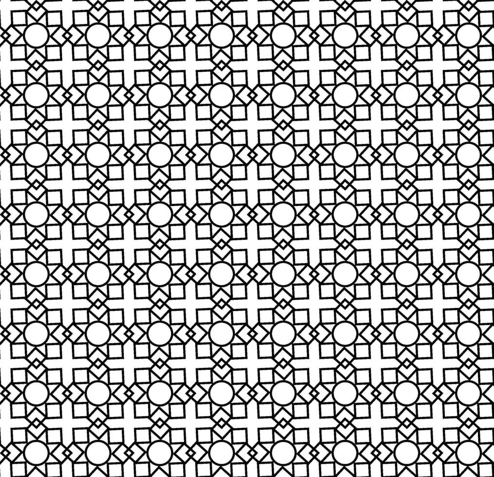 sömlös vektor mönster i de form av en mönstrad gitter i svart på en vit bakgrund