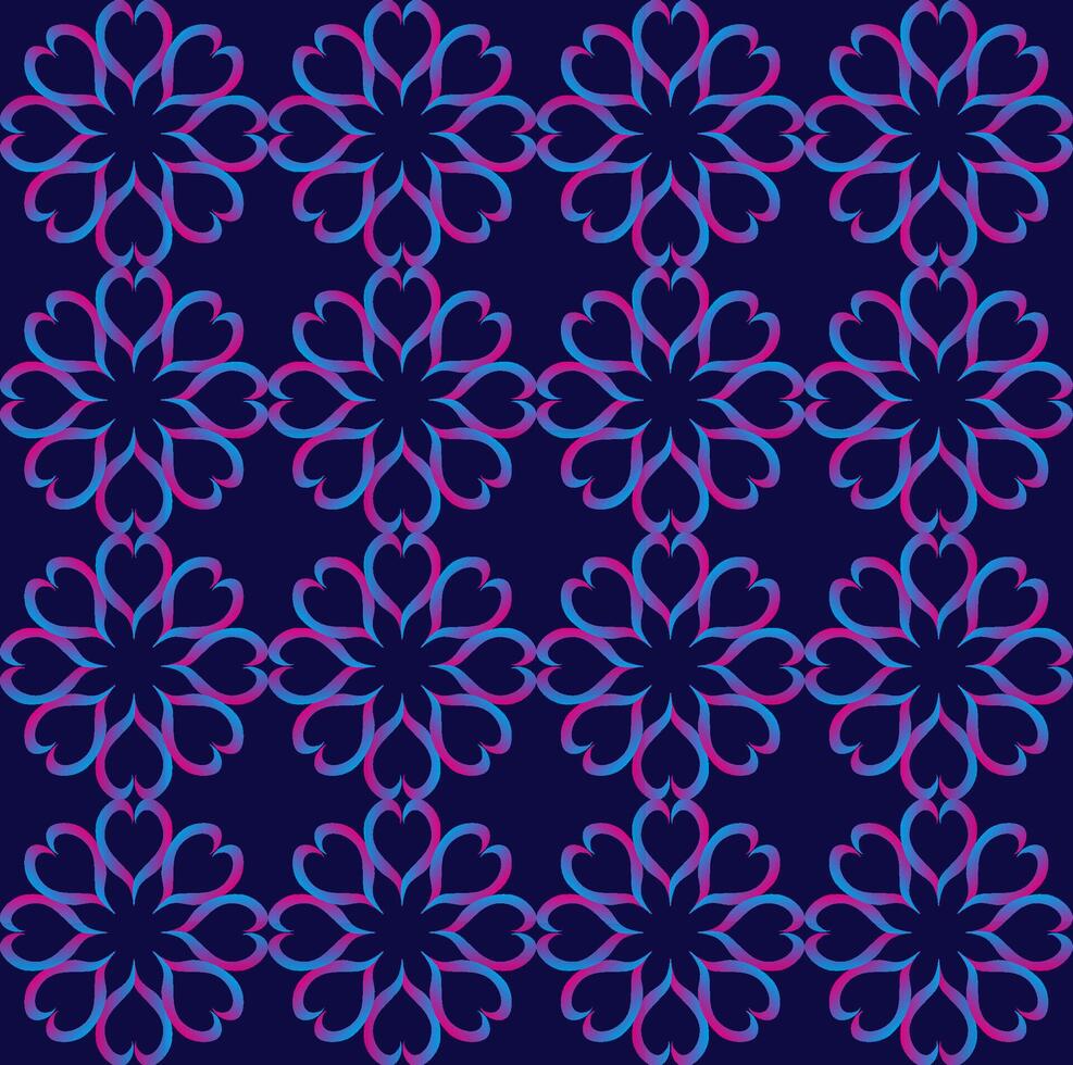 Original abstrakt monochromatisch nahtlos Muster auf ein Blau Hintergrund vektor