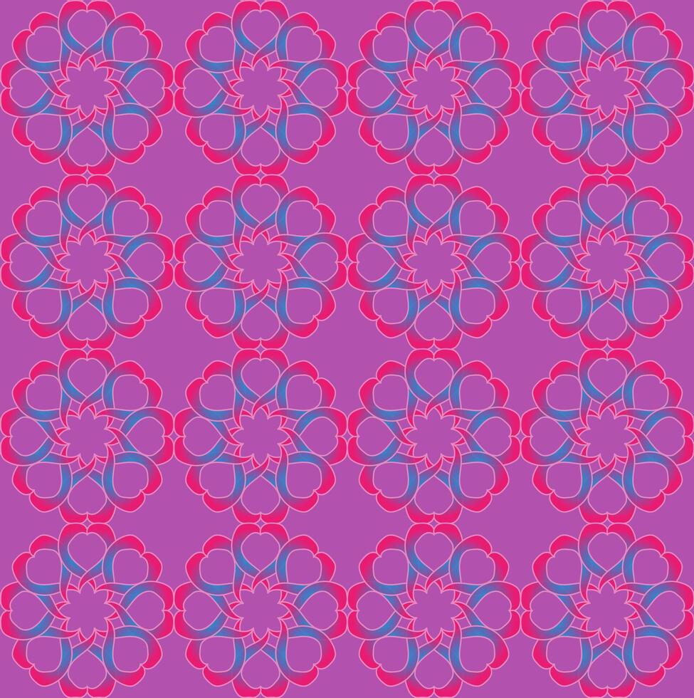 abstrakt nahtlos Blumen- Muster im Blau Farbe auf Rosa Hintergrund vektor