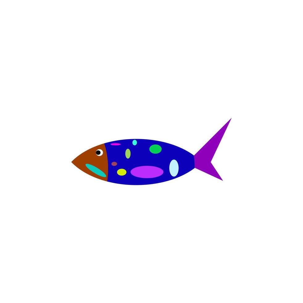 Fisch Vektor Illustration Design mit bunt Kreis Muster