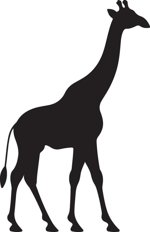 Giraffe Silhouette Vektor Illustration Weiß Hintergrund