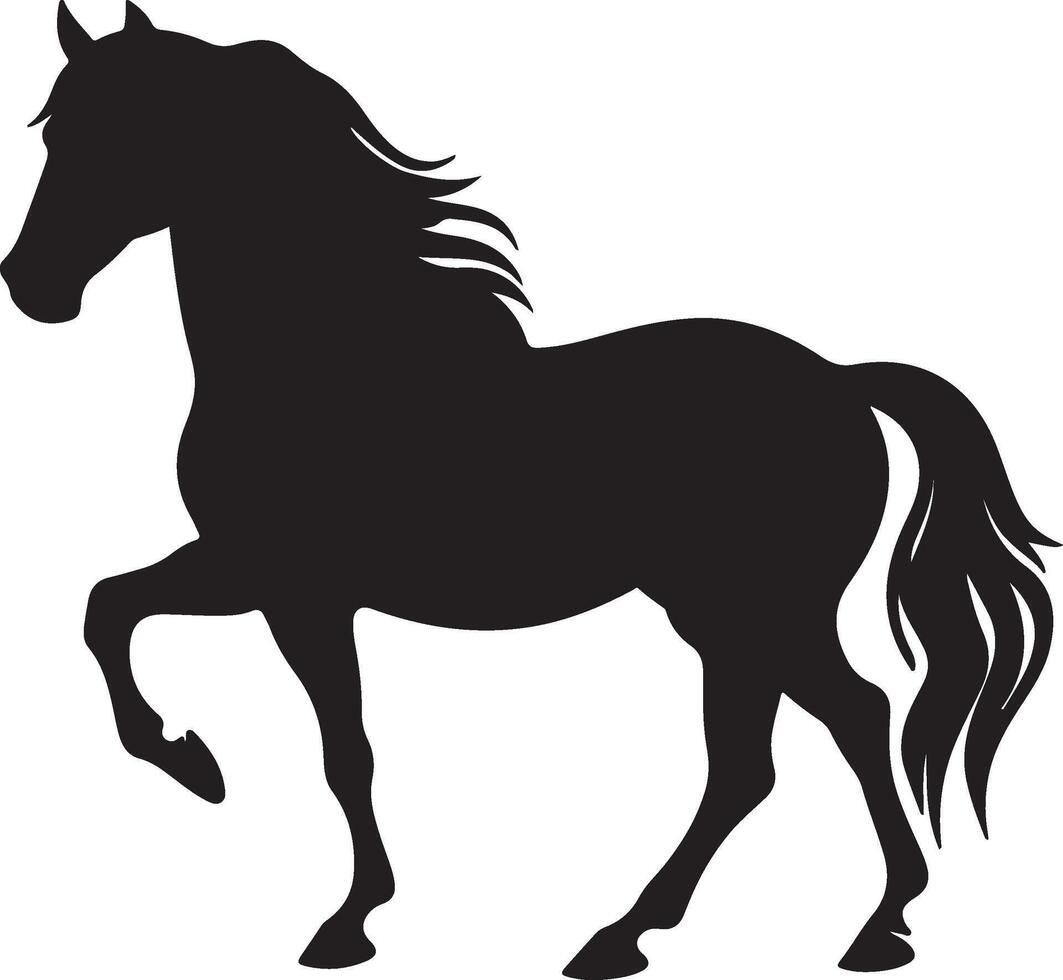 Pferd Silhouette Vektor Illustration Weiß Hintergrund
