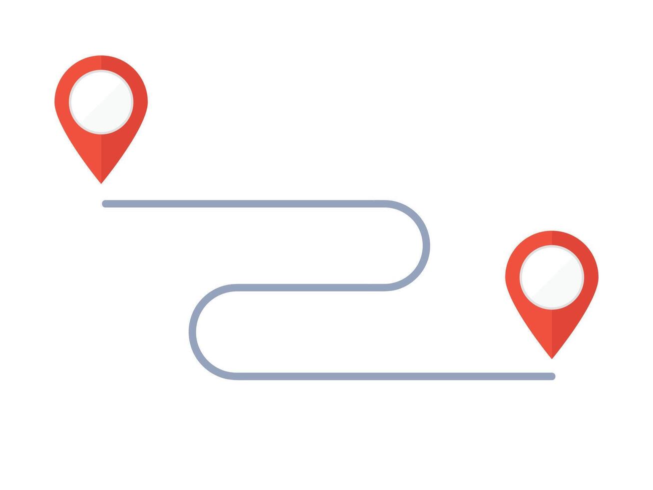 Ort Stifte Strecken. Geographisches Positionierungs System Navigator vektor