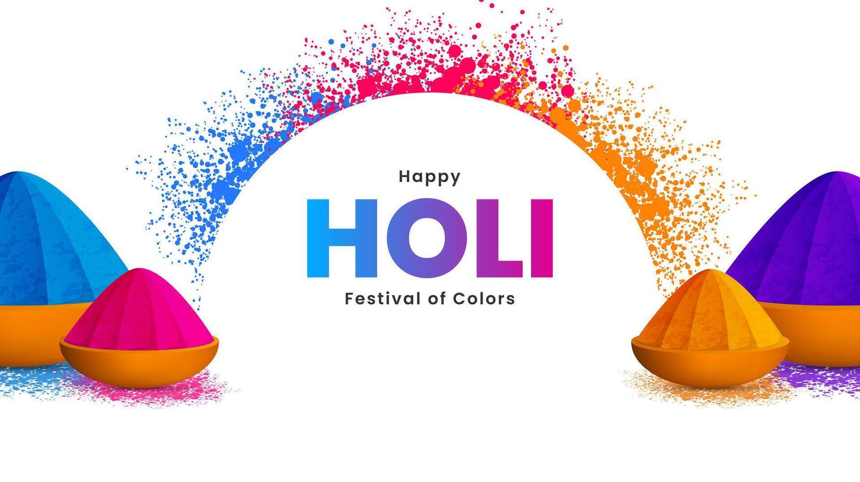 abstrakt bunt glücklich Tag Hintergrund Design zum indisch Festival von Farben Feier. Vektor Illustration