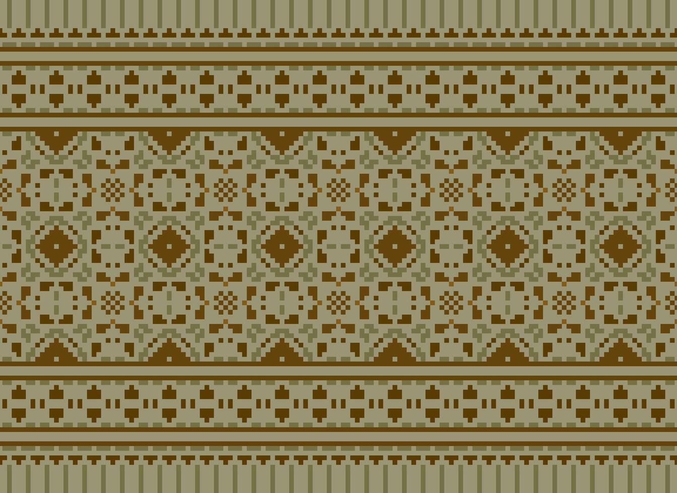 pixel korsa sy traditionell etnisk mönster paisley blomma ikat bakgrund abstrakt aztec afrikansk indonesiska indisk sömlös mönster för tyg skriva ut trasa klänning matta gardiner och sarong vektor