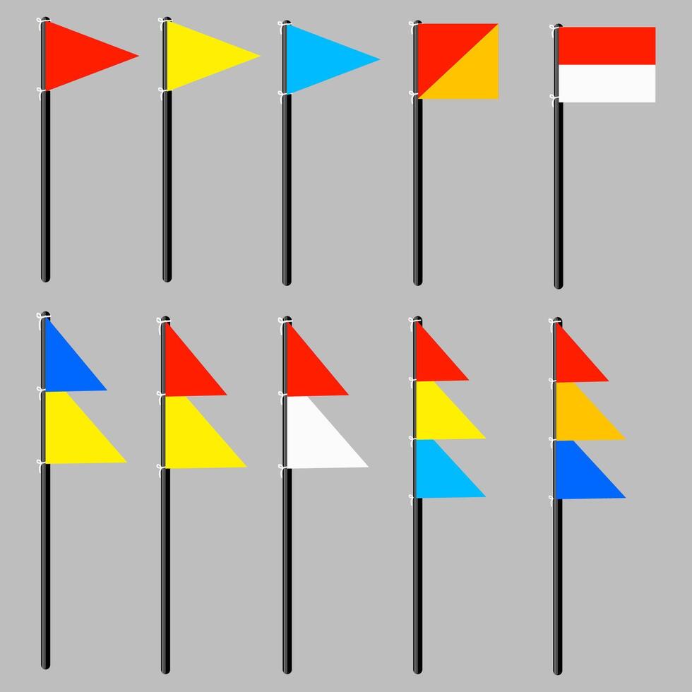 uppsättning av flaggor för annorlunda tecken vektor