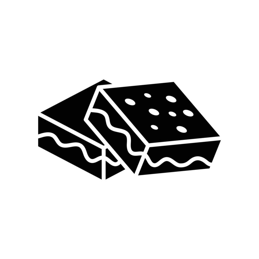 Brownies Symbol Vektor Design Vorlage im Weiß Hintergrund