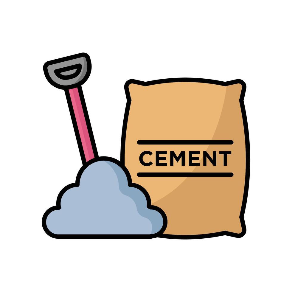 Zement Symbol Vektor Design Vorlage im Weiß Hintergrund