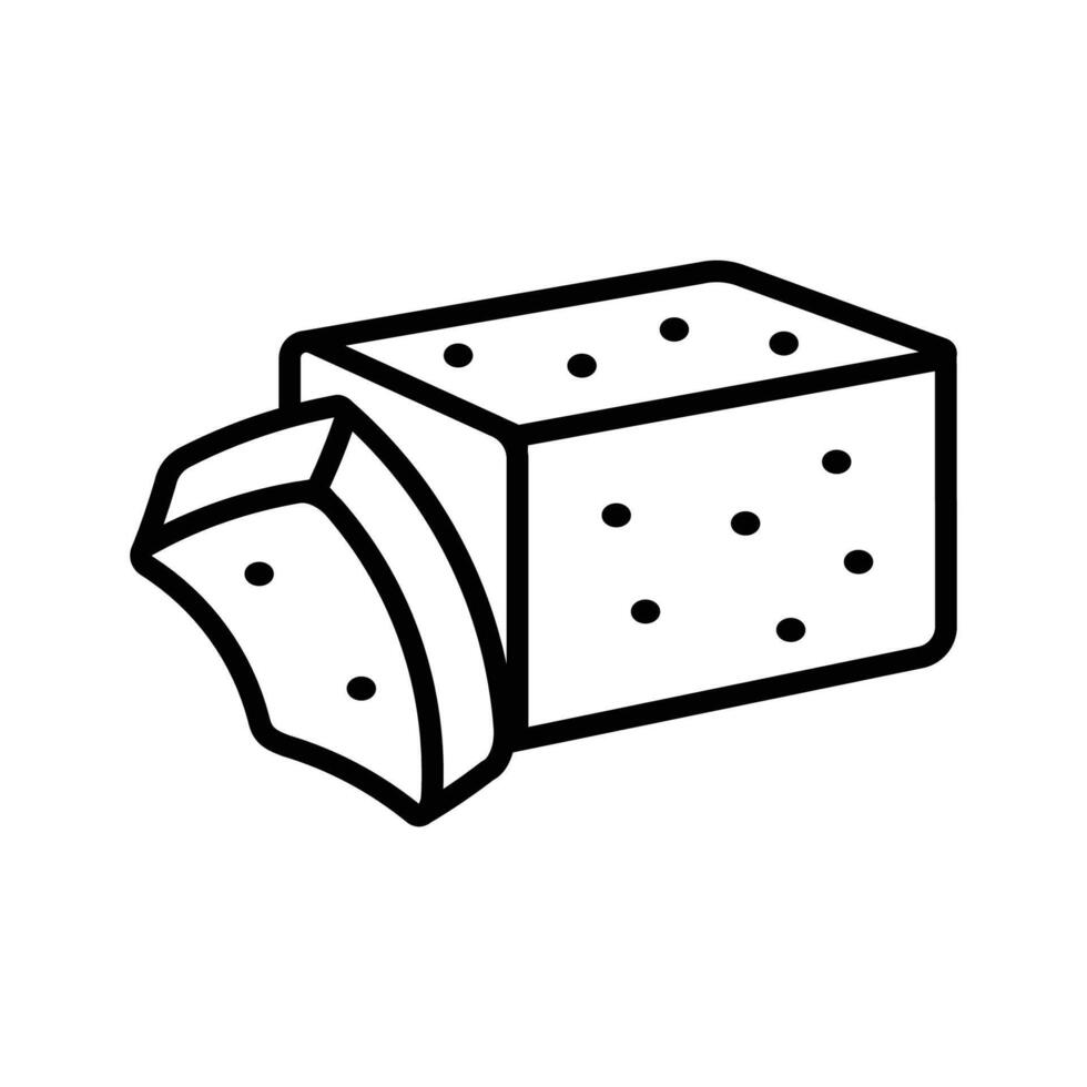 tofu ikon vektor design mall i vit bakgrund
