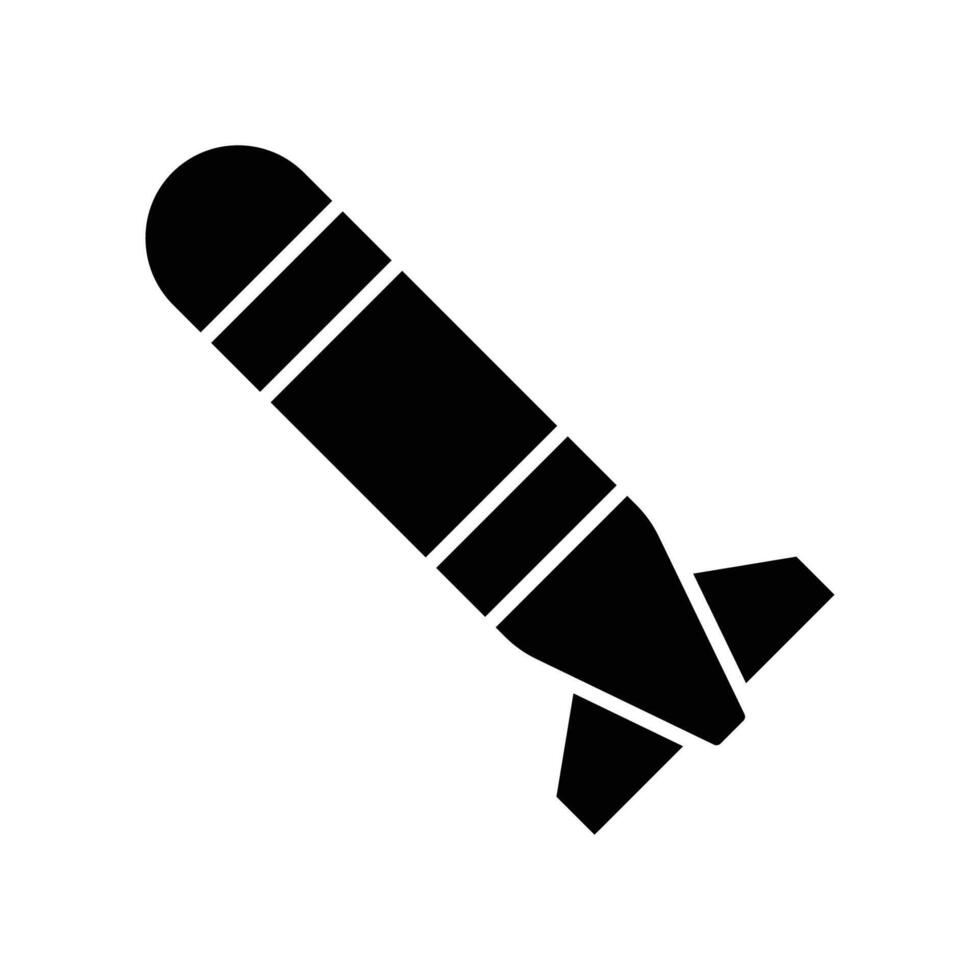 Torpedo Symbol Vektor Design Vorlage im Weiß Hintergrund