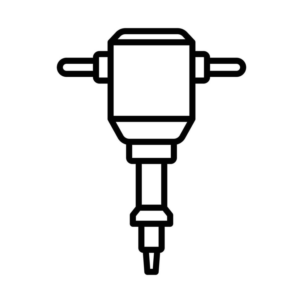 Jack Hammer Symbol Vektor Design Vorlage im Weiß Hintergrund