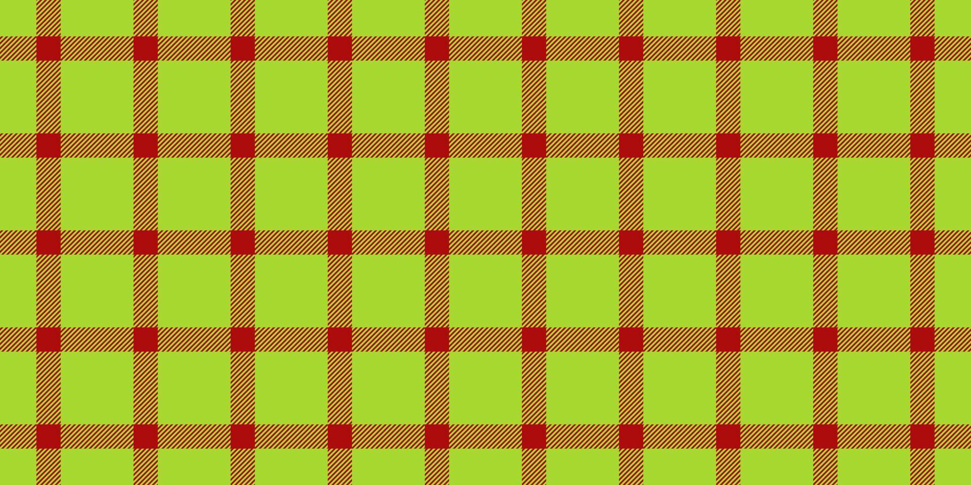 verblasst Tartan Muster Stoff, regulär Hintergrund Plaid nahtlos. wiederholbar Muster prüfen Textur Textil- Vektor im Limette und rot Farben.