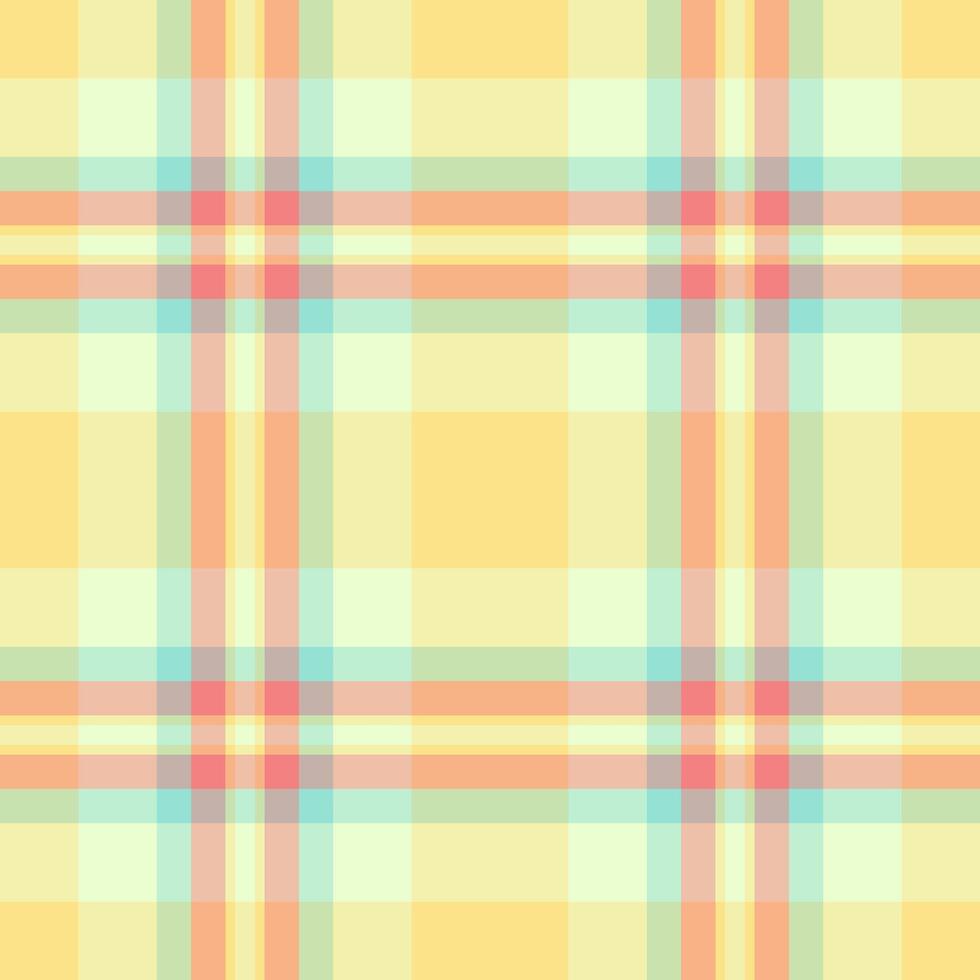 Ehe Stoff Hintergrund Plaid, Design Muster nahtlos Textur. Ornament Tartan prüfen Vektor Textil- im Licht und Gelb Farben.