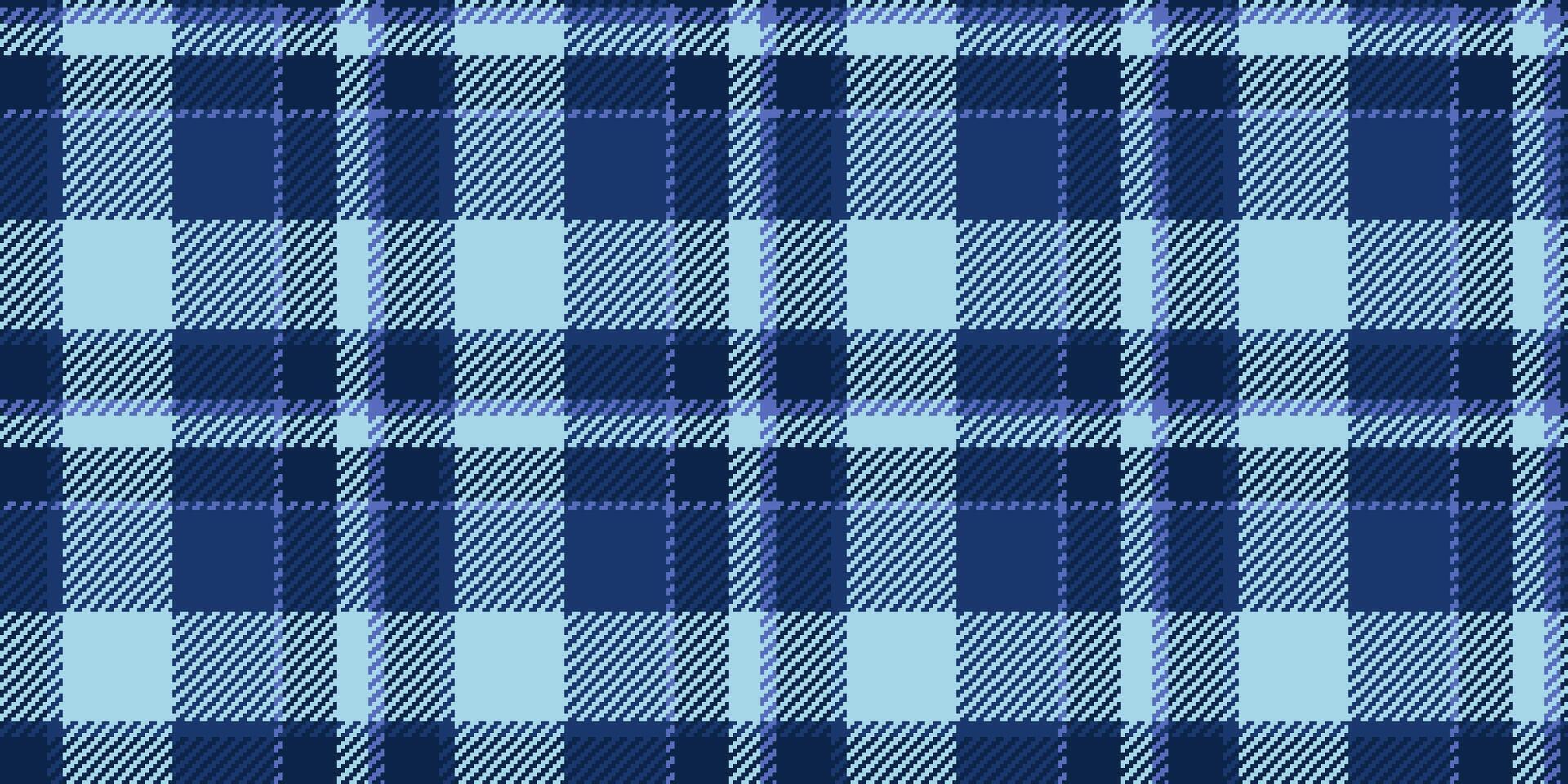 Poncho Stoff Muster Vektor, Volk Hintergrund nahtlos Schottenstoff. Basic Textur prüfen Plaid Textil- im Blau und Licht Farben. vektor