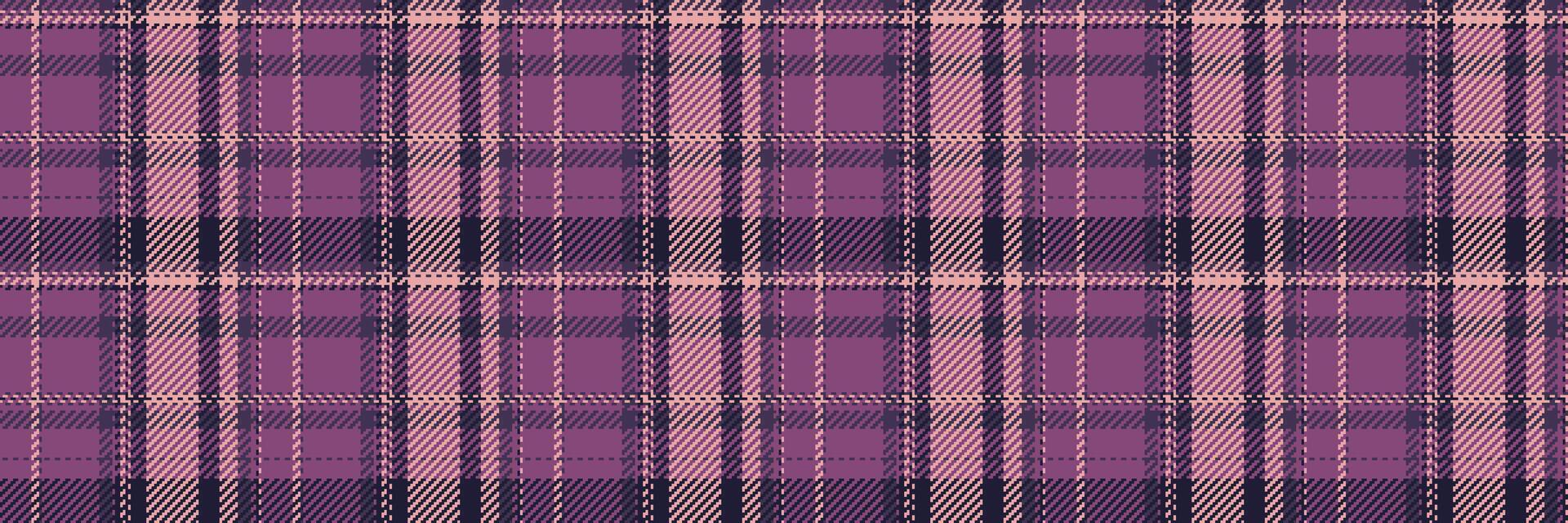 överlagrade mönster vektor sömlös, lägenhet textil- kolla upp textur. klotter bakgrund tartan tyg pläd i rosa och ljus färger.