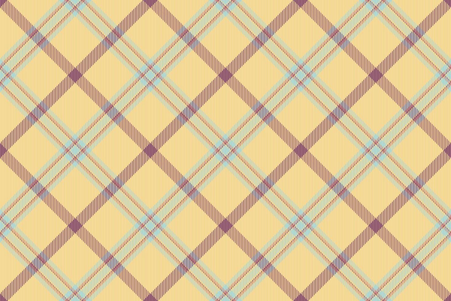 prüfen Tartan Muster von Stoff nahtlos Plaid mit ein Vektor Textil- Hintergrund Textur.