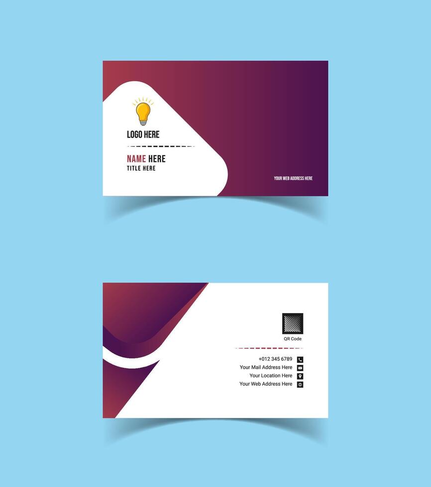 modern und kreativ Geschäft Karte Vorlage Design. minimal Stil, sauber doppelt seitig Geschäft Karte Layout. vektor