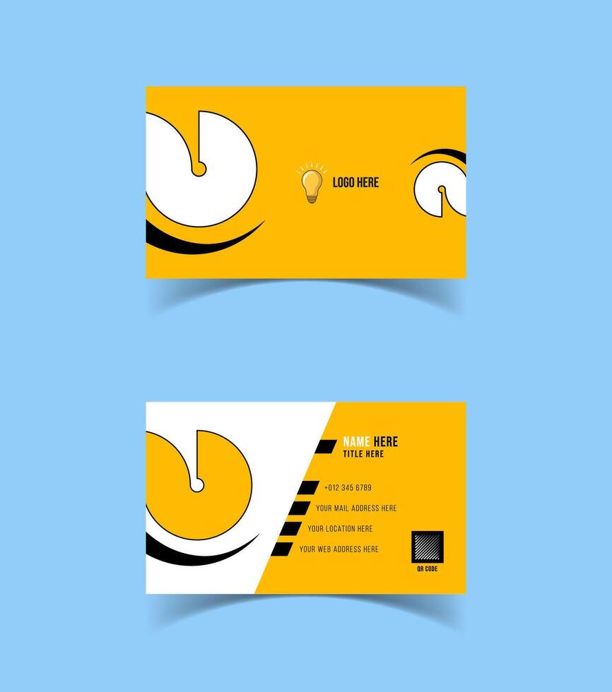 modern und kreativ Geschäft Karte Vorlage Design. minimal Stil, sauber doppelt seitig Geschäft Karte Layout. vektor