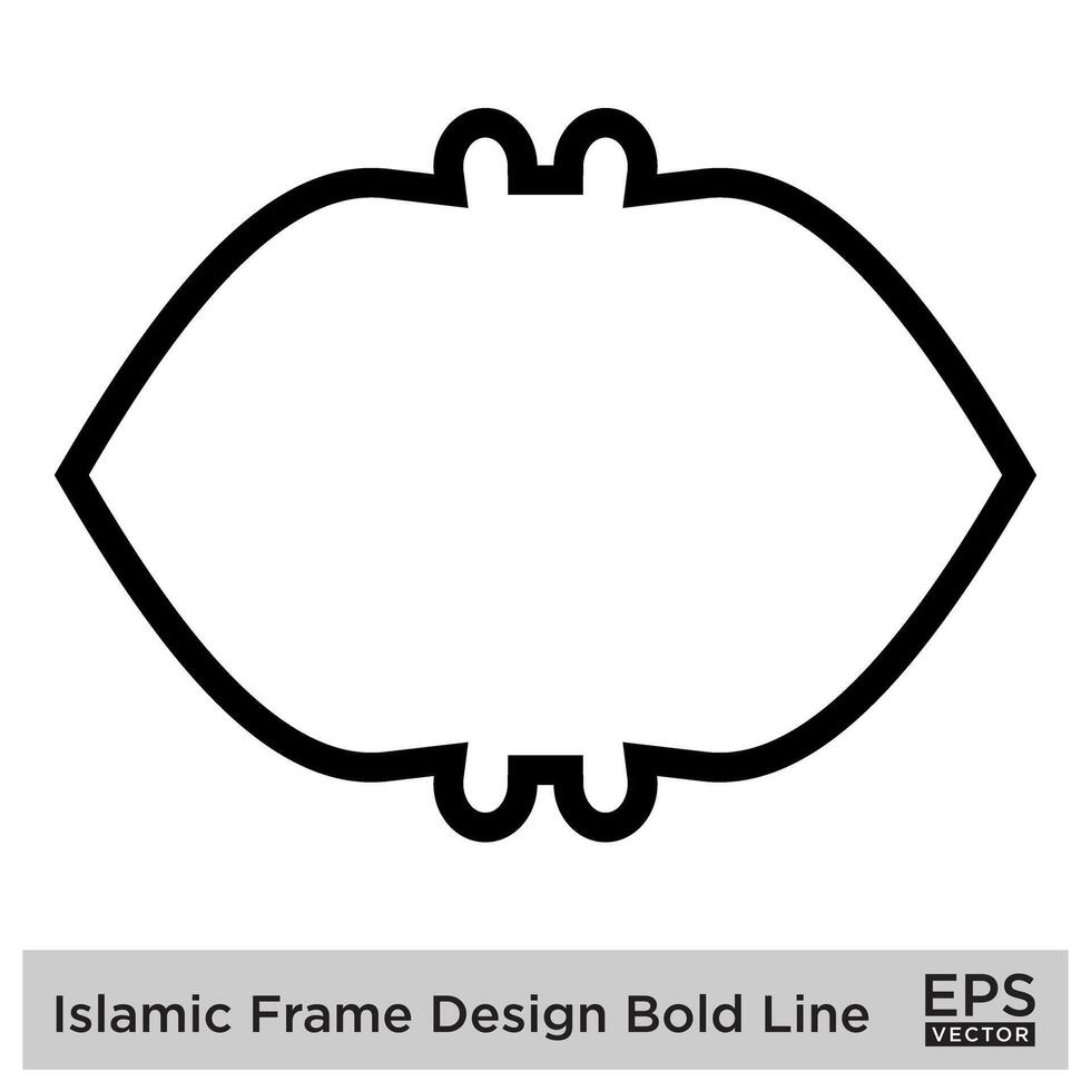 islamic ram design djärv linje svart stroke silhuetter design piktogram symbol visuell illustration vektor