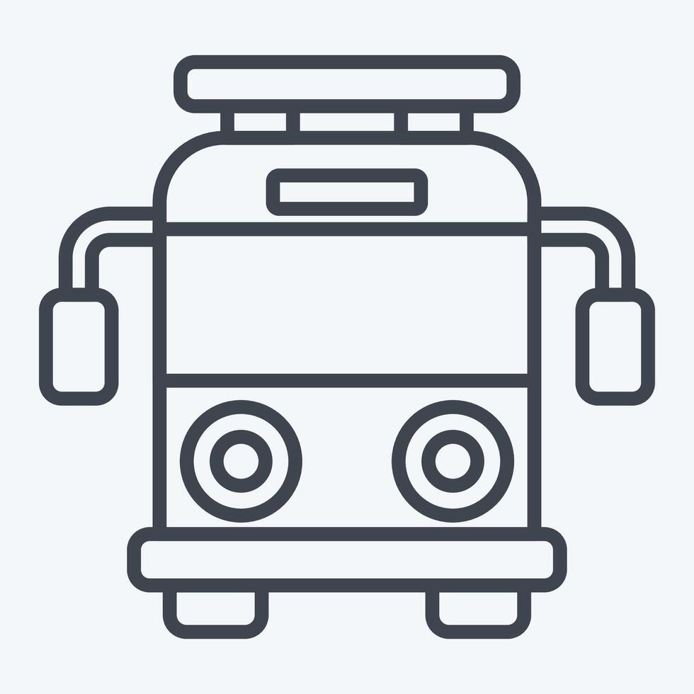 Symbol Schule Bus. verbunden zu Kindergarten Symbol. Linie Stil. einfach Design editierbar. einfach Illustration vektor