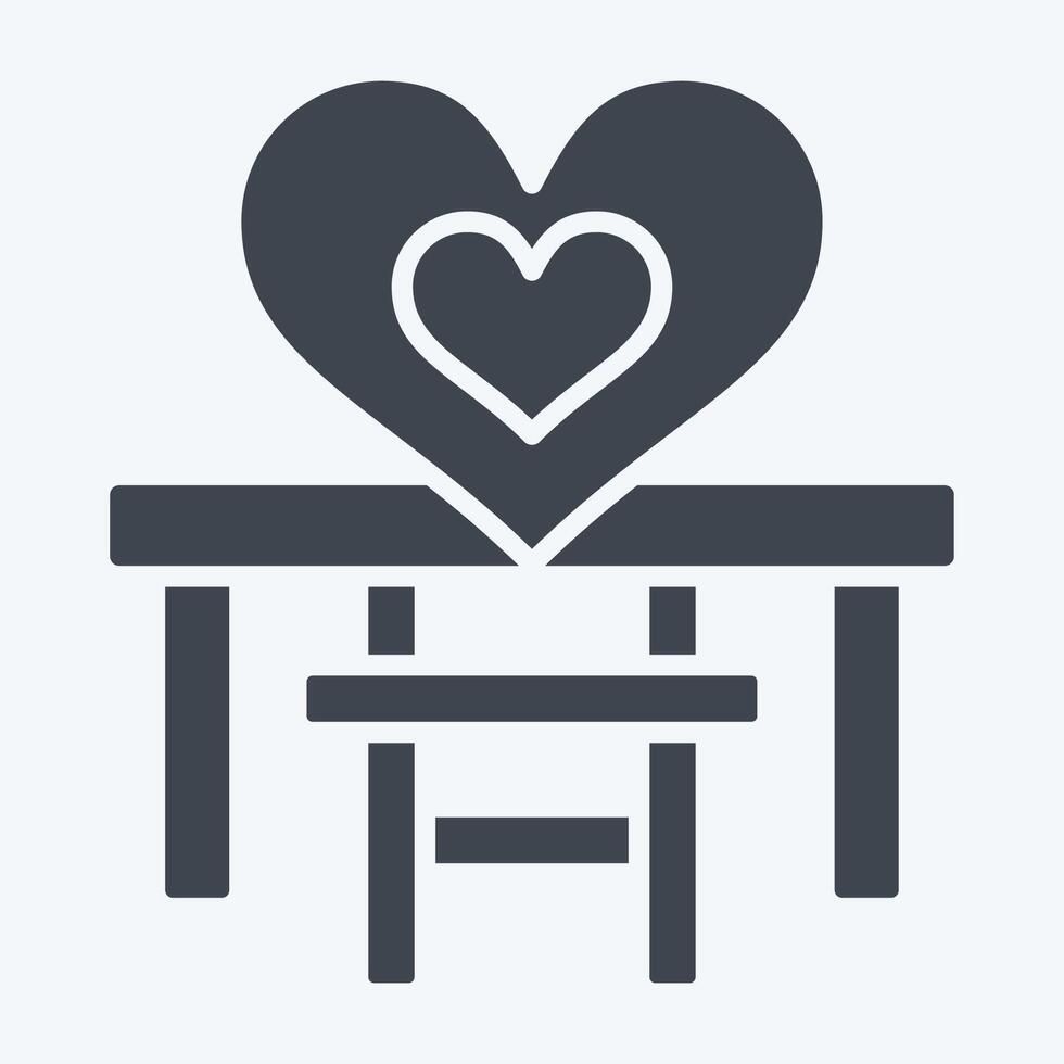 ikon bebis stol. relaterad till dagis symbol. glyf stil. enkel design redigerbar. enkel illustration vektor