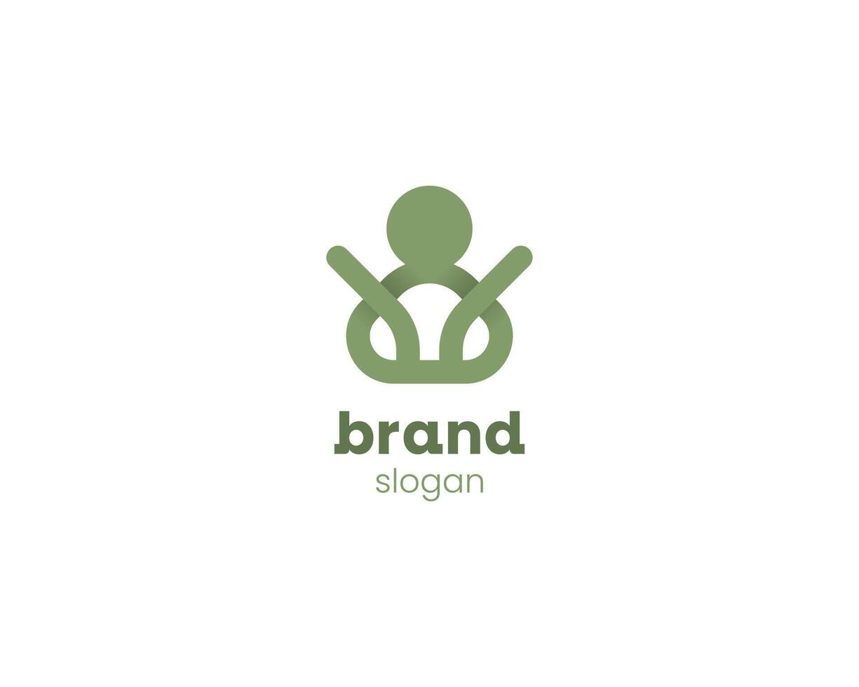 kreativ minimalistisch einfach modern Menschen Logo vektor