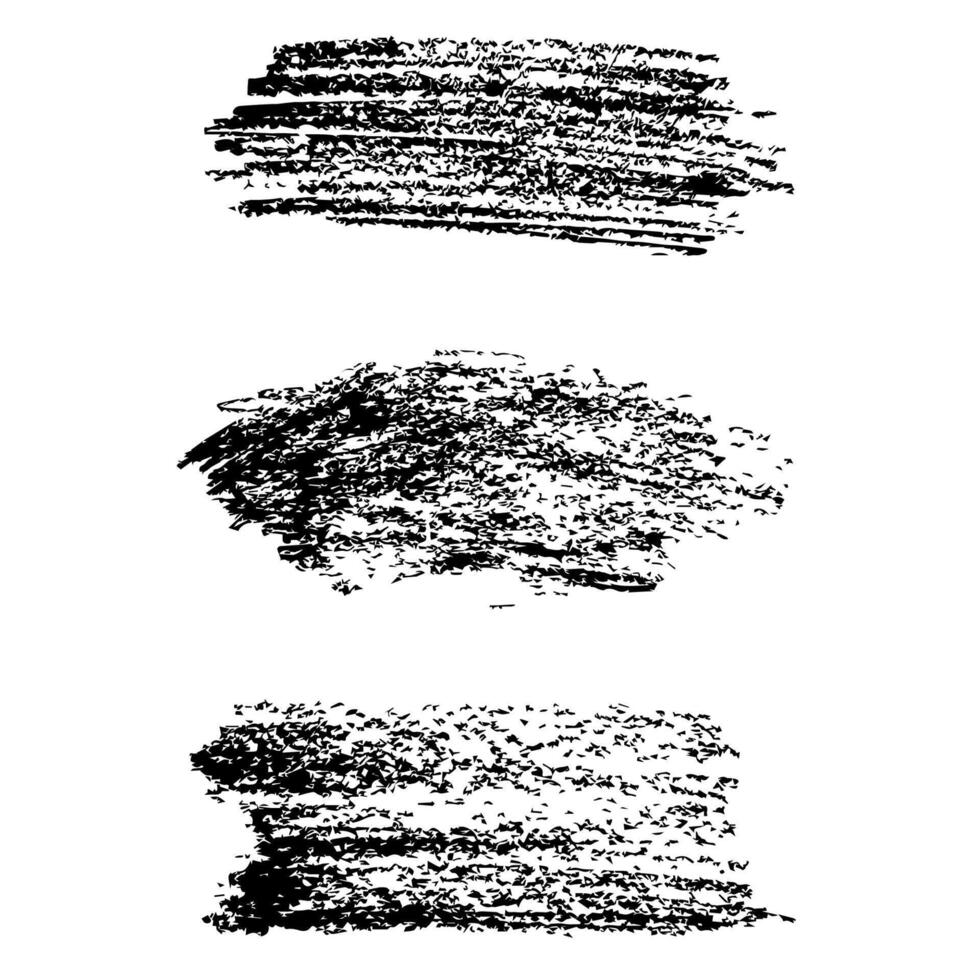 uppsättning av abstrakt textur mönster på en vit. grunge borsta, utplåna, stroke vektor