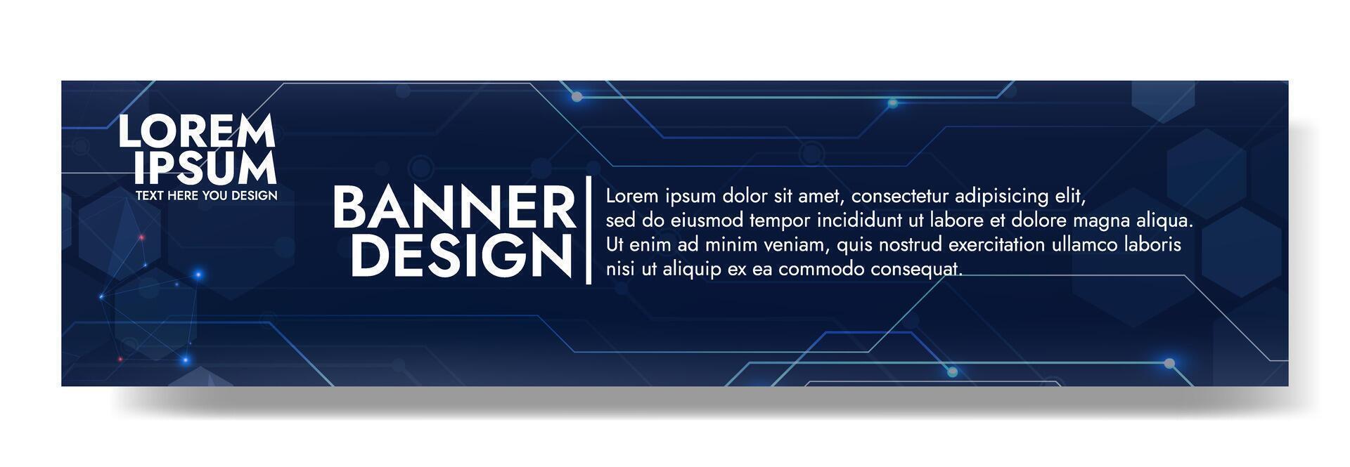 Gradient Digital Technologie Banner. futuristisch Banner zum verschiedene Design Projekte eine solche wie Webseiten, Präsentationen, drucken Materialien, Sozial Medien Beiträge vektor