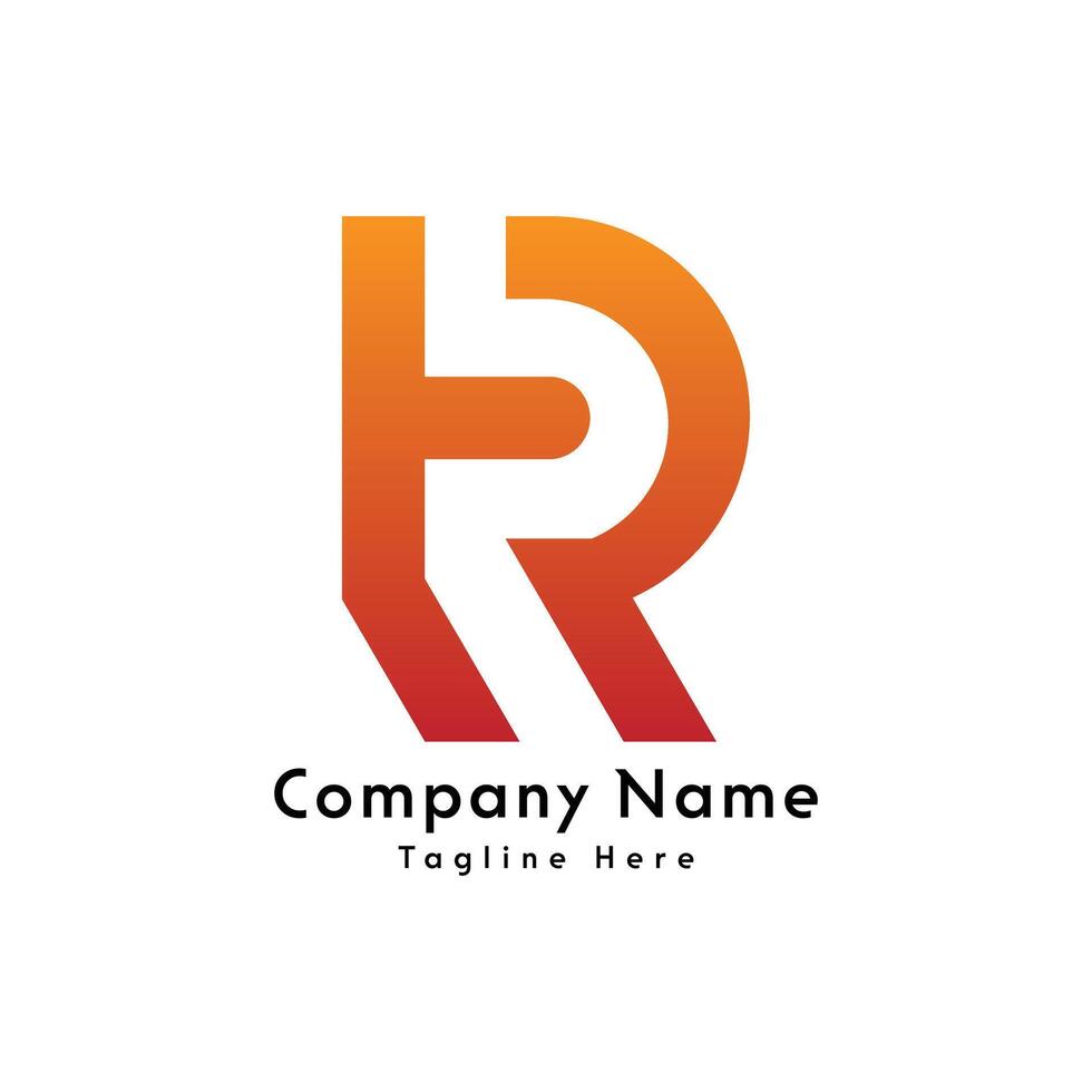 rp oder pr Brief Logo Design Symbol vektor