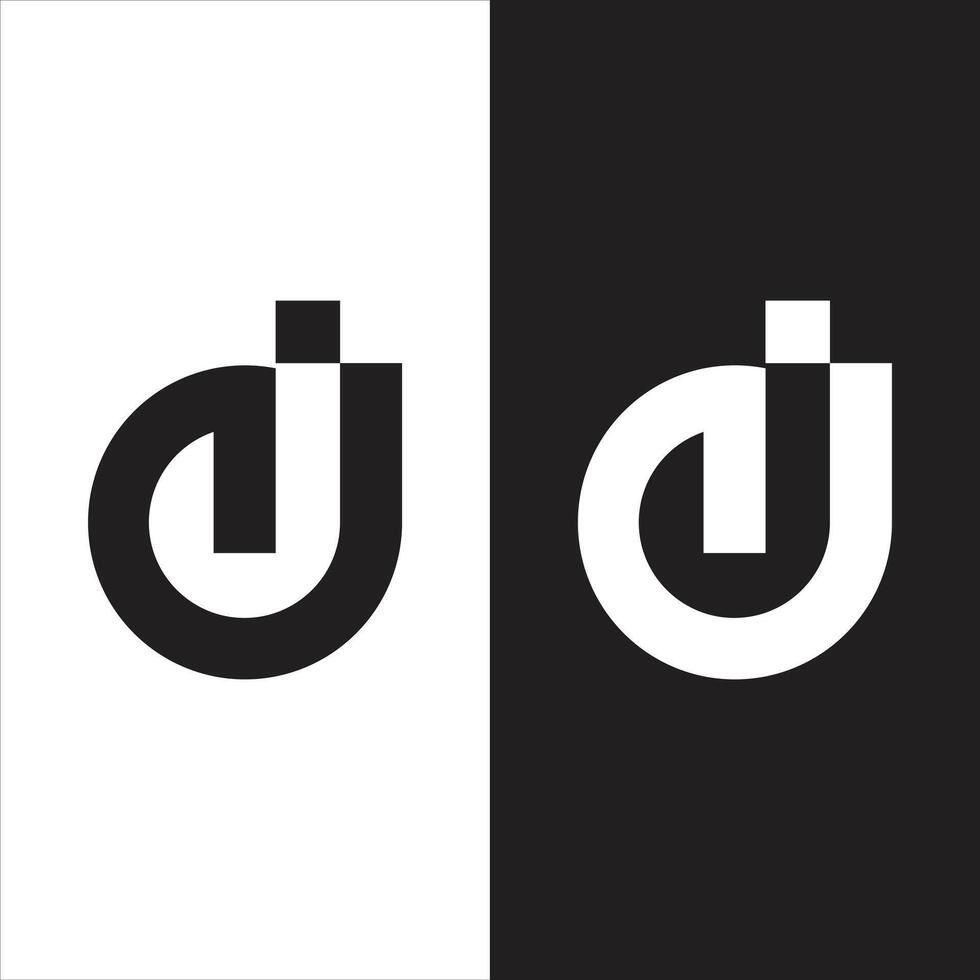 dji brev logotyp design ikon vektor